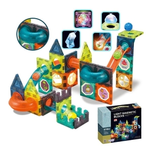 Magnetická stavebnice se světlem 75 ks 