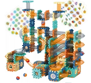 Kuličková dráha - Stavebnice kostek 335 ks