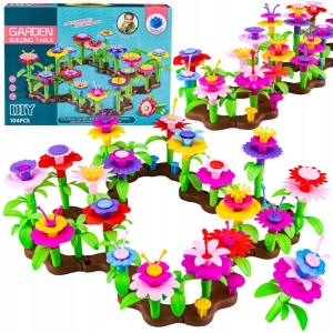 Stavební kostky, Sada Zahrada + Květiny 104 ks