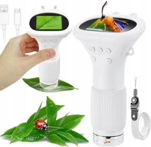 Dětský Digitální Mikroskop 1000x s LED, Displejem, Foto a Video
