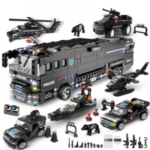 Konstrukční stavebnice Policie 6v1 1014 ks.  